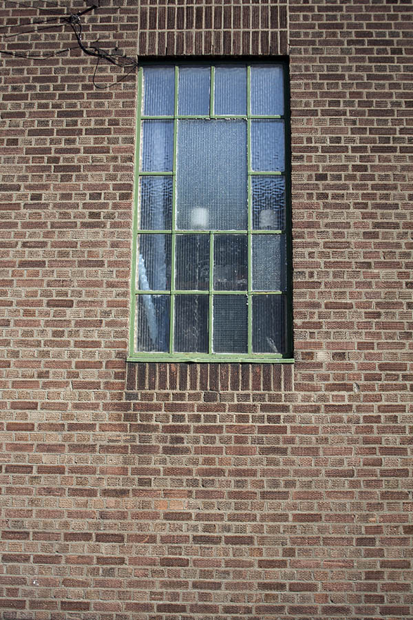 Photo 04893: Green metal window with 17 panes
