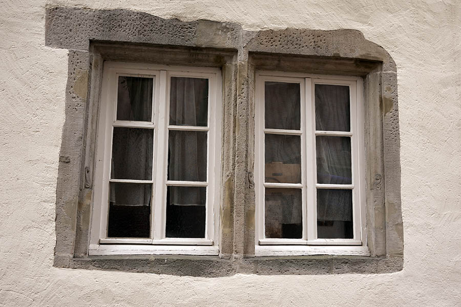 Photo 12138: Two white windows with six panes