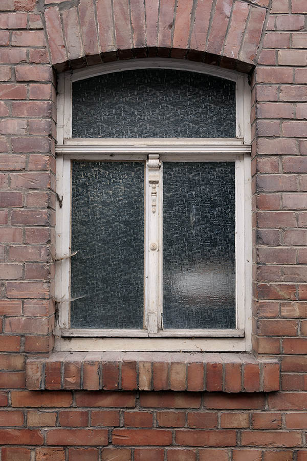 Photo 12476: Formed, white window with three frames