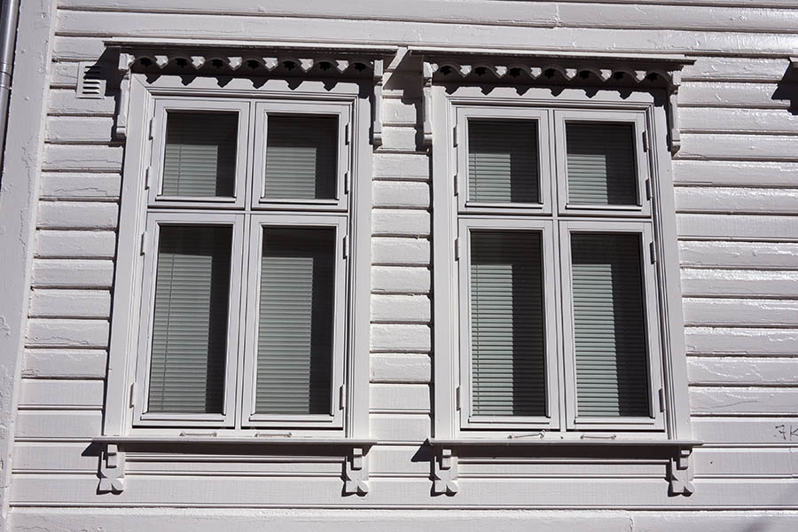 Photo 16943: Two light grey windows with four frames each