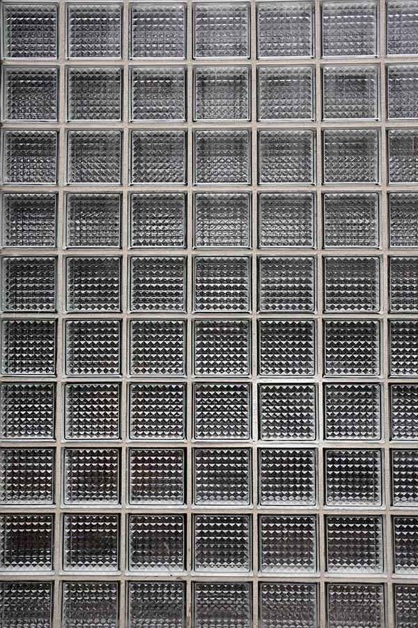 Photo 23811: Wall built of grey window glass bricks