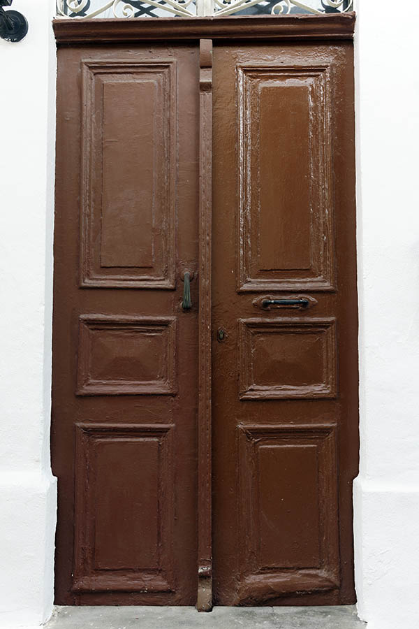 Photo 26722: Brown, panelled double door