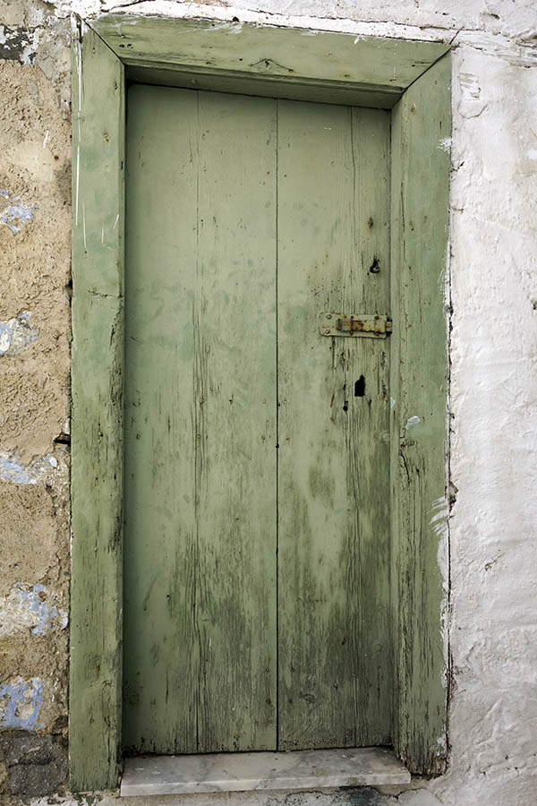 Photo 26798: Lopsided, green door of boards