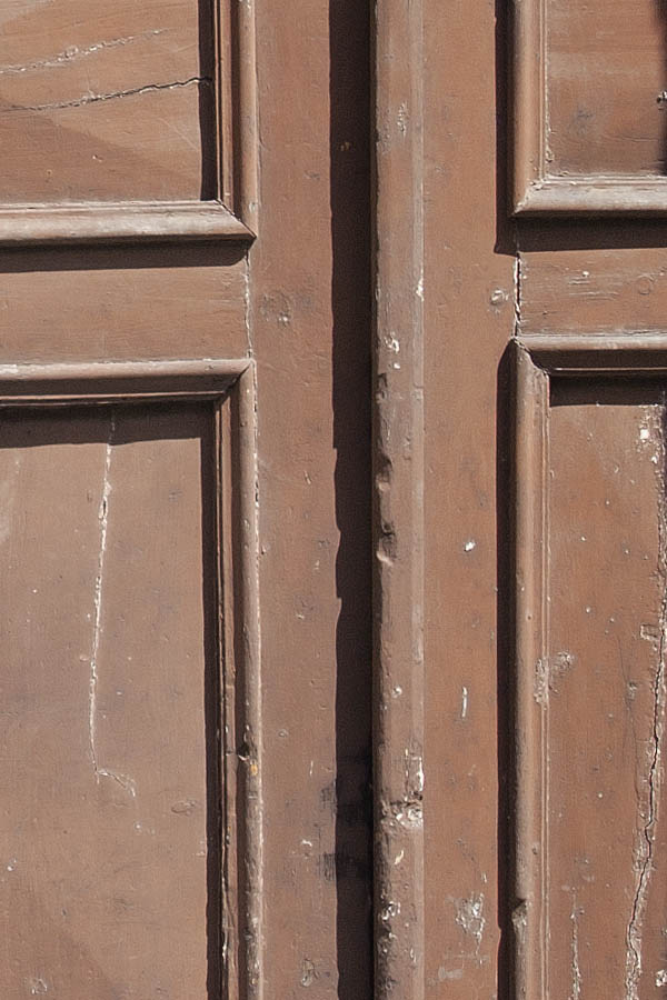 Photo 06170: Panelled, brown gate with fan light