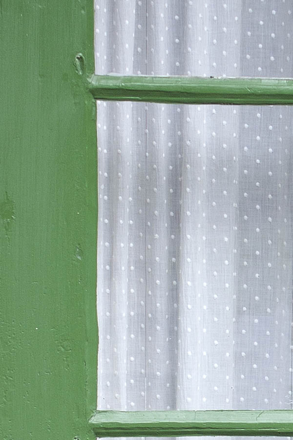 Photo 07342: Panelled, green door with door light