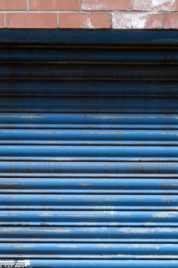 Photo 11560: Blue security shutter gate