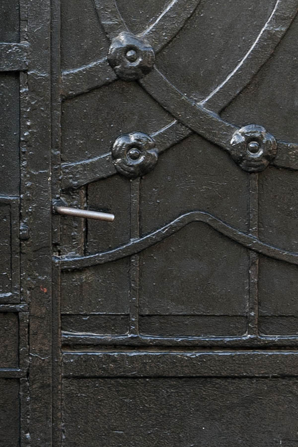 Photo 13759: Black metal double door with black decoration