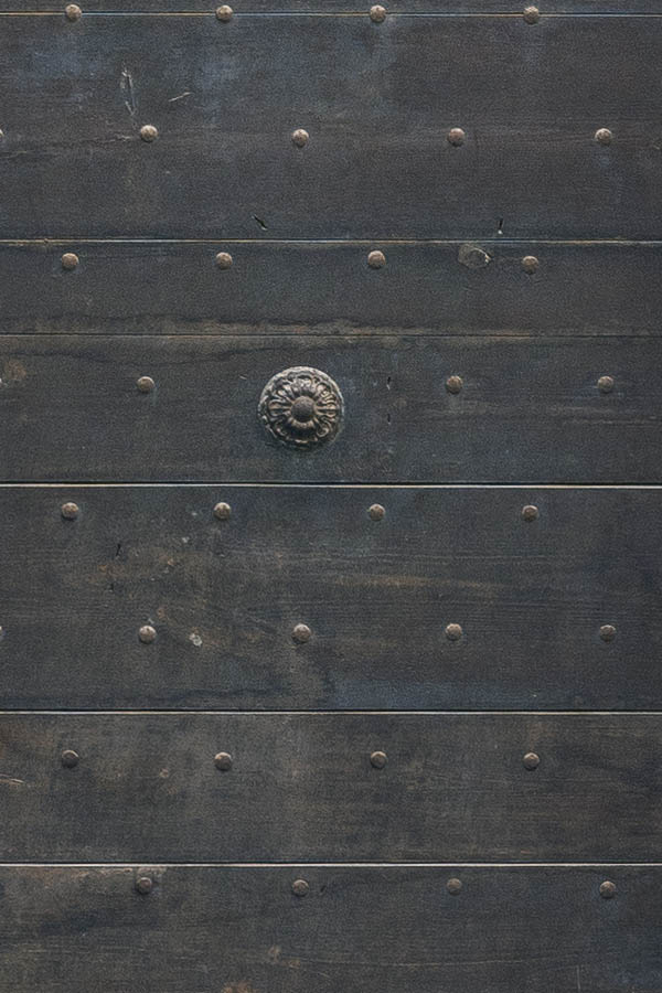 Photo 15248: Oiled door made of planks with barred fan light
