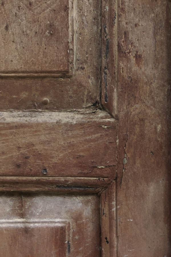 Photo 26754: Decayed, brown, panelled double door