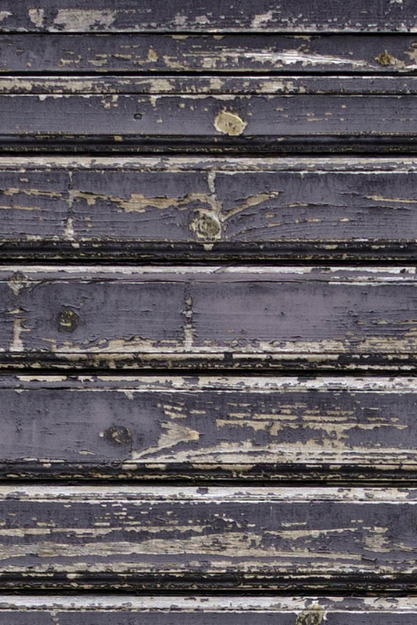 Photo 27071: Worn, formed, purple double door of boards