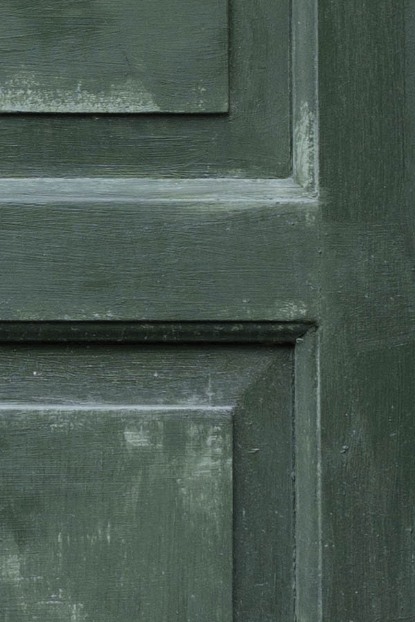 Photo 27208: Panelled, green door with door light