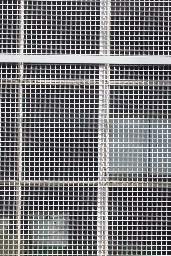 Photo 27368: Large, white, latticed metal window with 16 panes