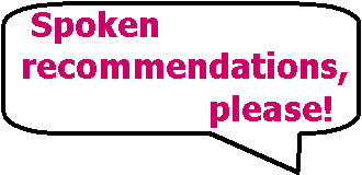 Spoken recommendations