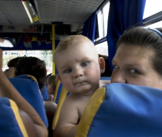 Travelling in a Ukrainian bus