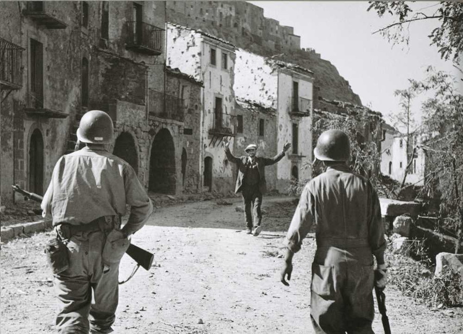 American soldiers in Troina