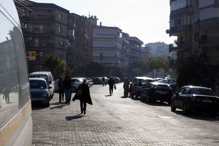 Pedestrians in the street