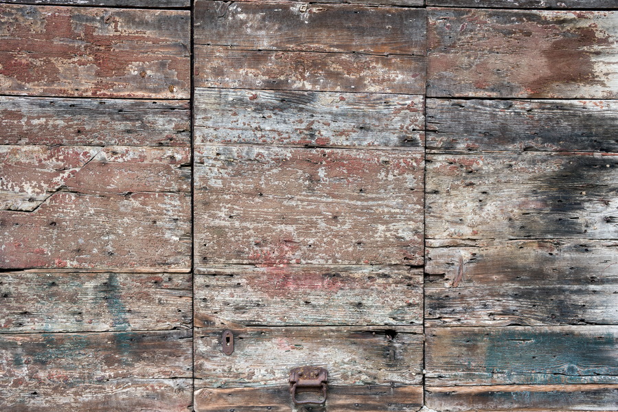 Photo 24760: Worn wall of brown boards