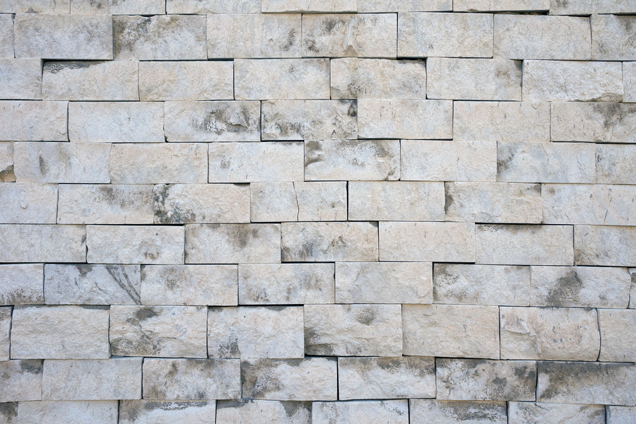 Photo 25427: Wall of irregular, grey tiles