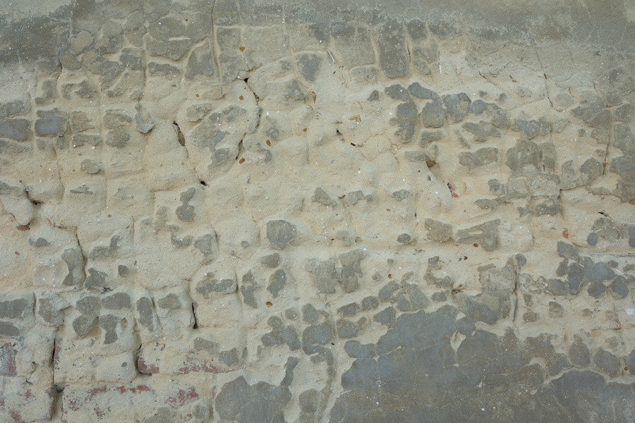 Photo 25511: Worn, grey, plastered wall