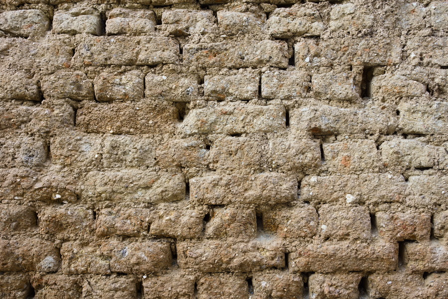 Photo 27415: Decayed, grey wall of bricks