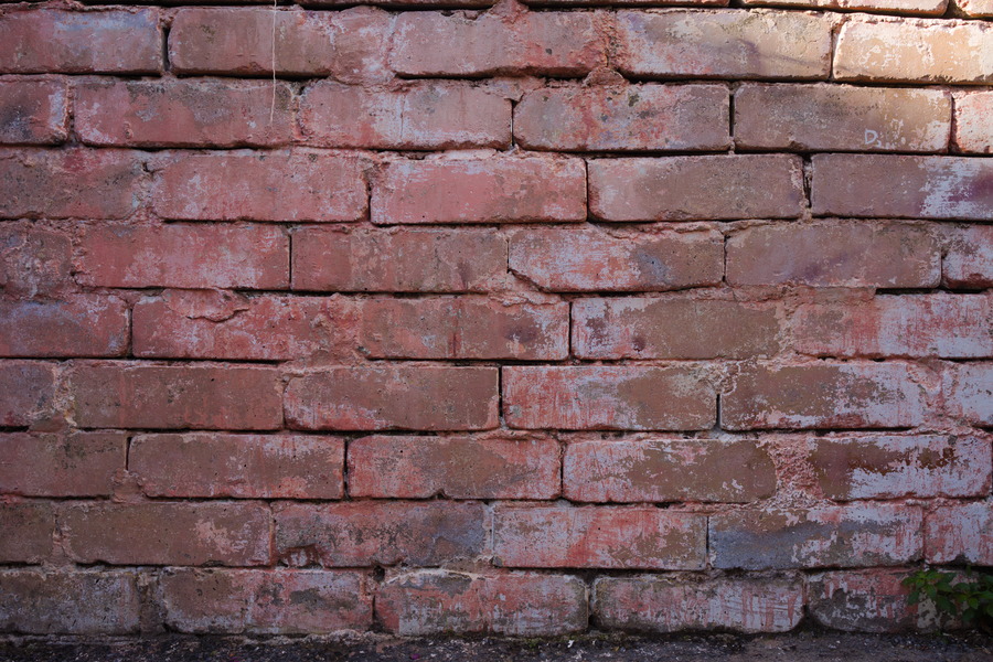 Photo 27418: Rough, red wall of bricks