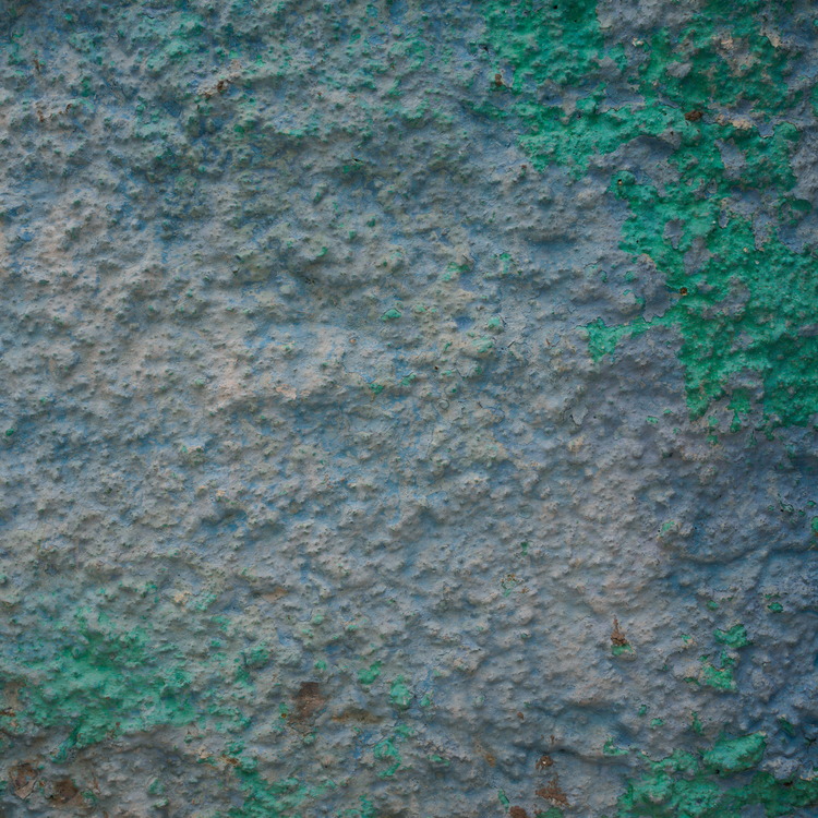 Photo 27449: Plastered wall in light blue, turquoise and violet colours.