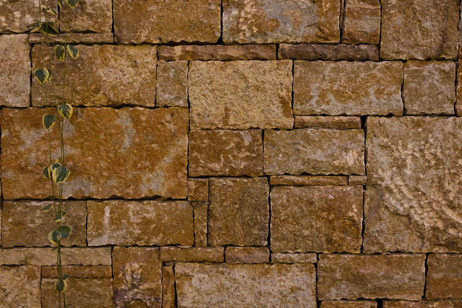 Photo 27474: Yellow stone wall. Well maintained.