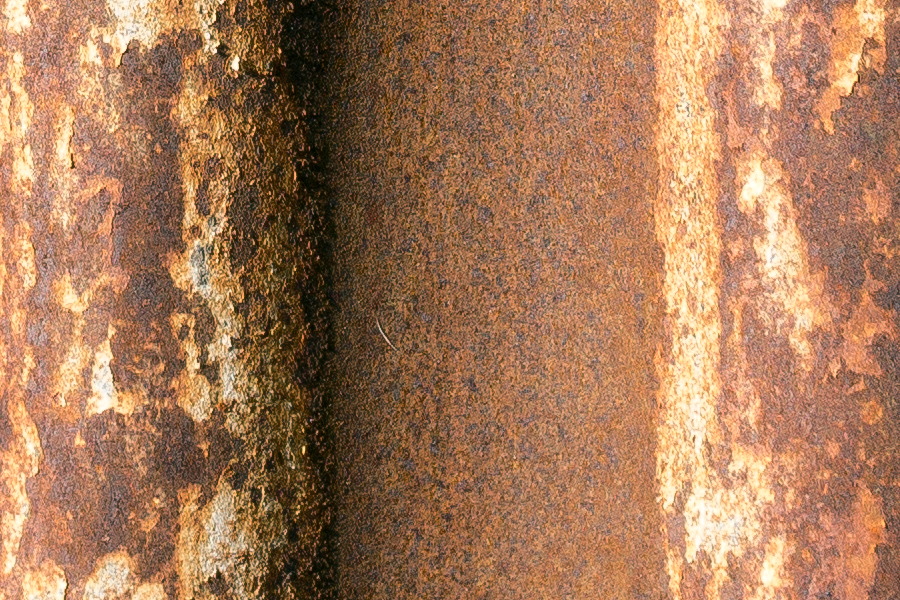 Photo 24438: Wall of rusty, corrugated iron