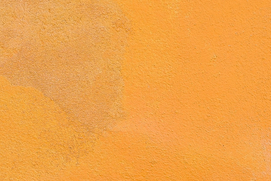 Photo 25376: Orange, plastered wall with a rectangular hole