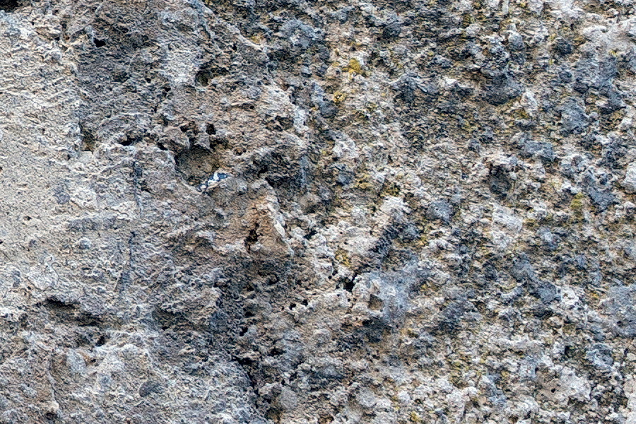 Photo 26257: Decayed, plastered wall in grey, green and light brown colours