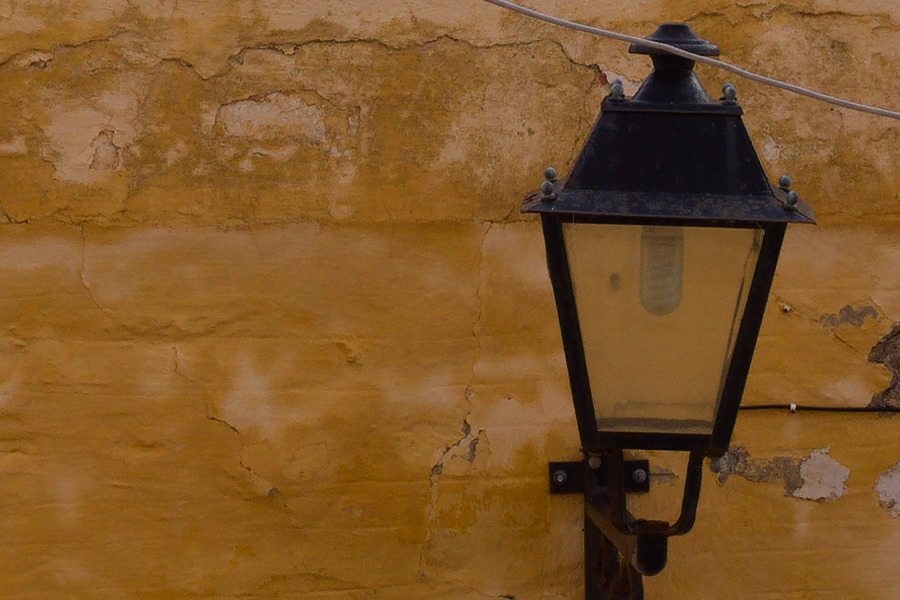 Photo 27456: Pink and yellow, plastered walls and a light blue church cupola